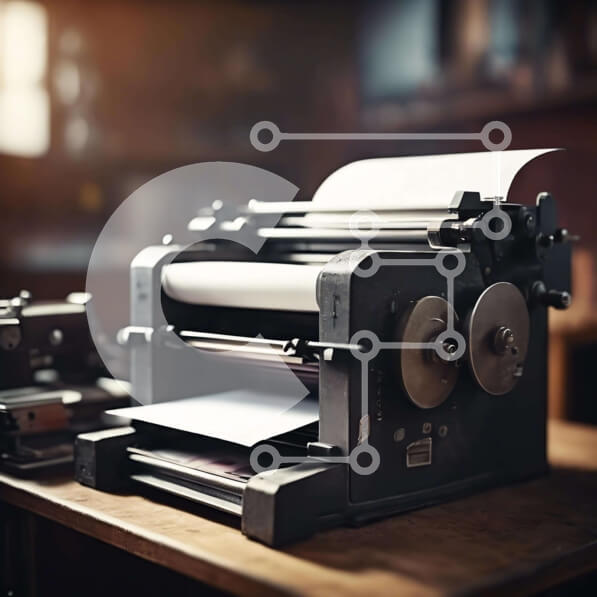 Intra Συλλεκτικό Ξύλινο Παζλ Plywood  4mm - Vintage γραφομηχανή σε ξύλινο τραπέζι Σε Ξύλινο Κουτί - Διαστάσεις: 10x10 cm – 25 κομμάτια