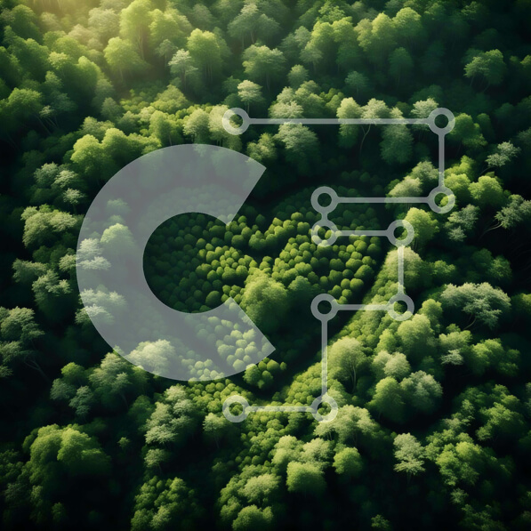 Intra Συλλεκτικό Ξύλινο Παζλ Plywood  4mm - Αεροφωτογραφία των πράσινων δέντρων σε σχήμα καρδιάς στο δάσος Σε Ξύλινο Κουτί - Διαστάσεις: 10x10 cm – 25 κομμάτια