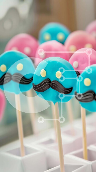 Intra Συλλεκτικό Ξύλινο Παζλ Plywood  4mm - Ποικιλία κέικ ποπ με στολίδια με μουστάκι Σε Ξύλινο Κουτί - Διαστάσεις: 10x10 cm – 25 κομμάτια