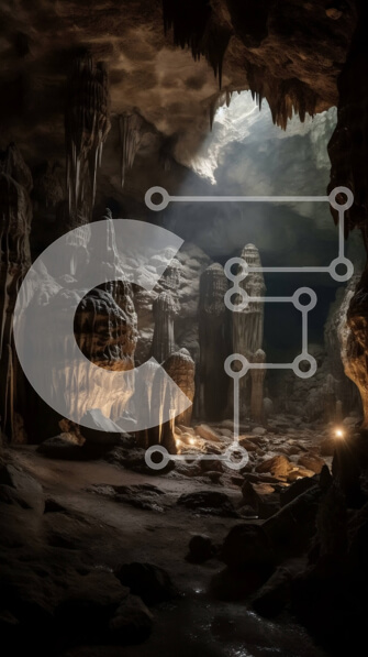 Σετ των 2 Intra Συλλεκτικό Ξύλινο Παζλ Plywood  4mm - Ανακαλύψτε το μυστηριώδες σκοτεινό σπήλαιο με σταλακτίτες και σταλαγμίτες Σε Ξύλινο Κουτί - Διαστάσεις: 10x10 cm – 25 κομμάτια