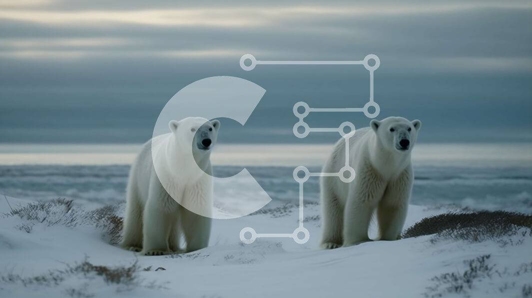 Σετ των 2 Intra Συλλεκτικό Ξύλινο Παζλ Plywood  4mm - Εκπληκτική εικόνα πολικών αρκούδων σε μια χιονισμένη ακτή με φόντο τον ωκεανό Σε Ξύλινο Κουτί - Διαστάσεις: 10x10 cm – 25 κομμάτια