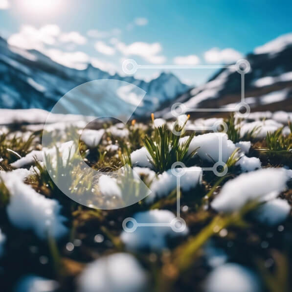 Intra Συλλεκτικό Ξύλινο Παζλ Plywood  4mm - Χιονισμένο χωράφι με βουνά στο φόντο Σε Ξύλινο Κουτί - Διαστάσεις: 10x10 cm – 25 κομμάτια