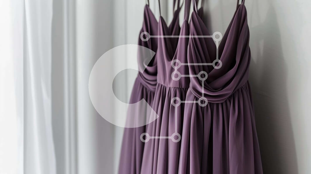 Σετ των 2 Intra Συλλεκτικό Ξύλινο Παζλ Plywood  4mm - Κομψά μωβ φορέματα παράνυμφων Σε Ξύλινο Κουτί - Διαστάσεις: 10x10 cm – 25 κομμάτια