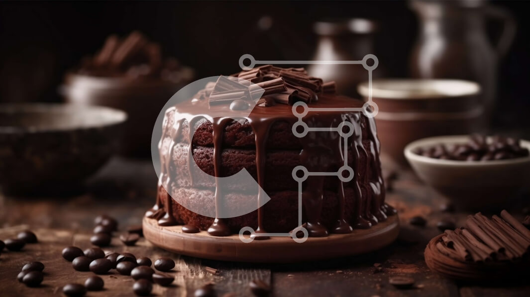 Σετ των 2 Intra Συλλεκτικό Ξύλινο Παζλ Plywood  4mm - Αφεθείτε στην Πλούσια Γεύση του Κέικ σοκολάτας με σοκολάτα Σε Ξύλινο Κουτί - Διαστάσεις: 10x10 cm – 25 κομμάτια