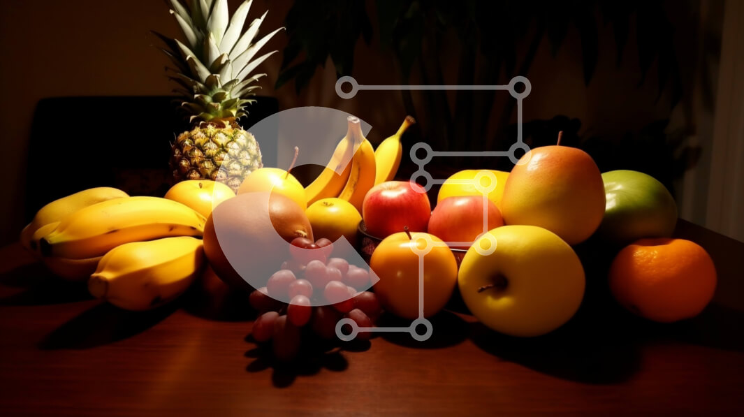 Σετ των 2 Intra Συλλεκτικό Ξύλινο Παζλ Plywood  4mm - Όμορφη εικόνα ενός τραπεζιού με διάφορα φρούτα Σε Ξύλινο Κουτί - Διαστάσεις: 10x10 cm – 25 κομμάτια