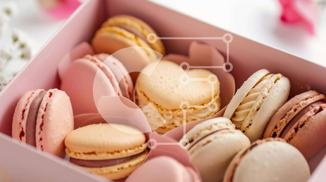 Σετ των 2 Intra Συλλεκτικό Ξύλινο Παζλ Plywood  4mm - Ποικιλία από πολύχρωμα αμυγδαλωτά με λουλούδια σε ροζ κουτί Σε Ξύλινο Κουτί - Διαστάσεις: 10x10 cm – 25 κομμάτια