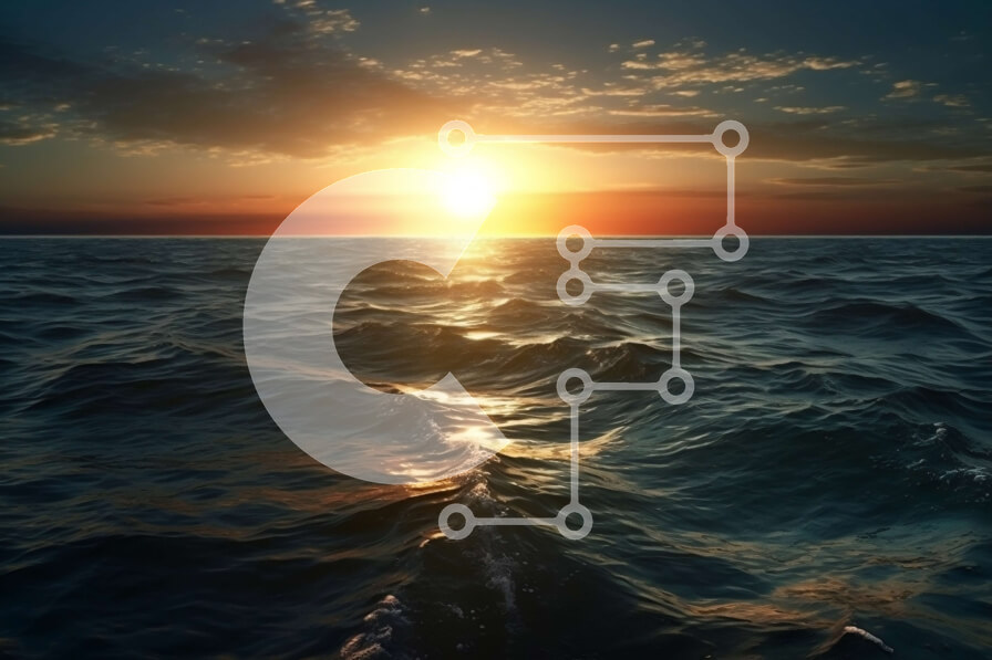 Intra Συλλεκτικό Ξύλινο Παζλ Plywood  4mm - Όμορφη εικόνα ενός ηλιοβασιλέματος πάνω από τον ωκεανό με τα κύματα να συντρίβουν Σε Ξύλινο Κουτί - Διαστάσεις: 10x10 cm – 25 κομμάτια