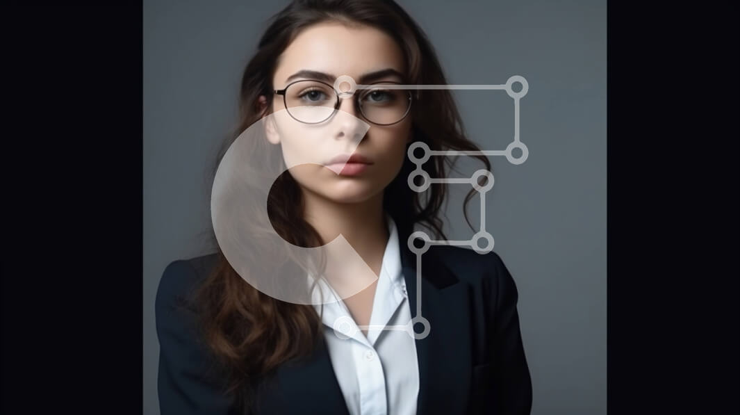 Intra Συλλεκτικό Ξύλινο Παζλ Plywood  4mm - Επαγγελματική γυναίκα που φορά γυαλιά και επαγγελματικό κοστούμι Σε Ξύλινο Κουτί - Διαστάσεις Puzzle: 10x10 cm – 25 κομμάτια