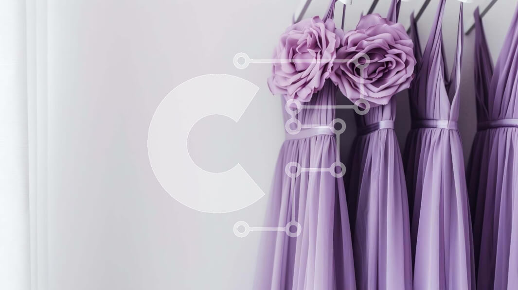 Intra Συλλεκτικό Ξύλινο Παζλ Plywood  4mm - Μωβ φορέματα παράνυμφων με λουλούδια Σε Ξύλινο Κουτί - Διαστάσεις Puzzle: 10x10 cm – 25 κομμάτια