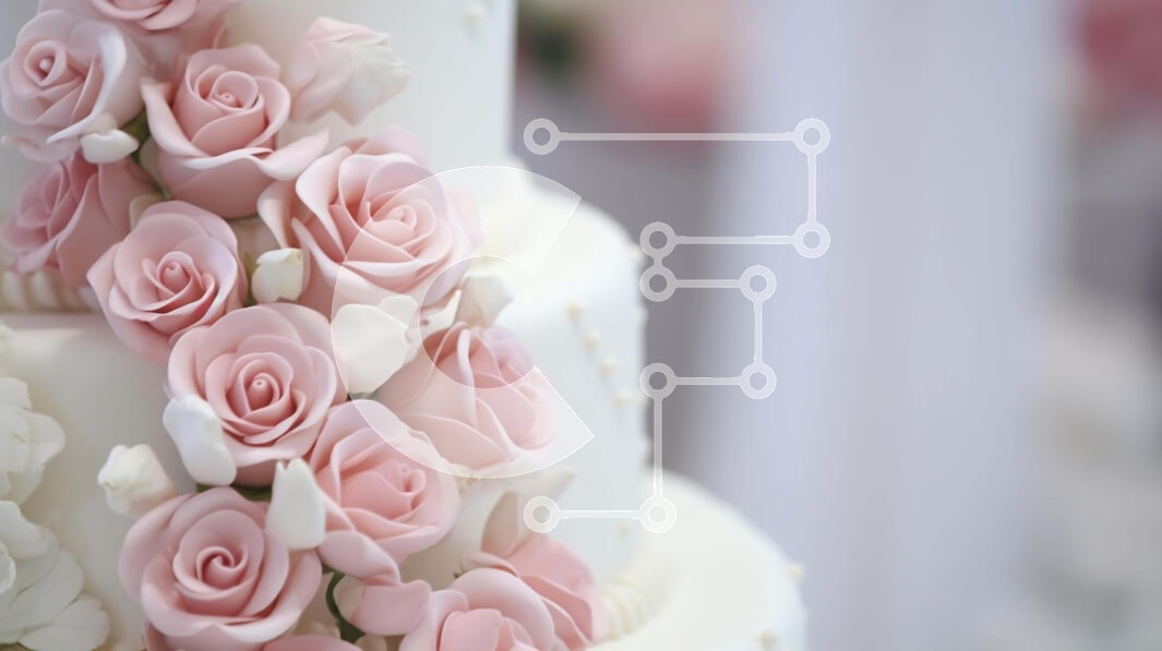 Σετ των 2 Intra Συλλεκτικό Ξύλινο Παζλ Plywood  4mm - Κομψή τούρτα τριών επιπέδων με ροζ τριαντάφυλλα Σε Ξύλινο Κουτί - Διαστάσεις: 10x10 cm – 25 κομμάτια