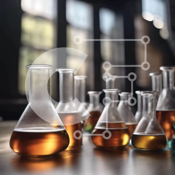 Intra Συλλεκτικό Ξύλινο Παζλ Plywood  4mm - Ομάδα ποτηριών και φιαλών για επιστημονικά πειράματα Σε Ξύλινο Κουτί - Διαστάσεις Puzzle: 10x10 cm – 25 κομμάτια