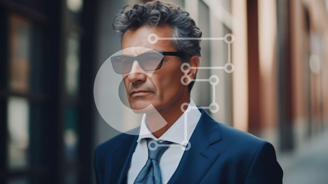 Intra Συλλεκτικό Ξύλινο Παζλ Plywood  4mm - Επαγγελματίας επιχειρηματίας που κοιτάζει μακριά στην απόσταση Σε Ξύλινο Κουτί - Διαστάσεις Puzzle: 10x10 cm – 25 κομμάτια