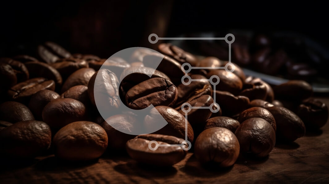 Σετ των 2 Intra Συλλεκτικό Ξύλινο Παζλ Plywood  4mm - Όμορφη εικόνα από φρεσκοψημένους κόκκους καφέ σε ένα ξύλινο τραπέζι Σε Ξύλινο Κουτί - Διαστάσεις: 10x10 cm – 25 κομμάτια