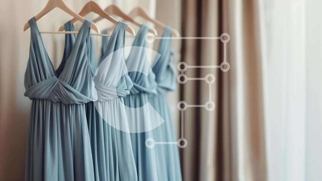 Intra Συλλεκτικό Ξύλινο Παζλ Plywood  4mm - Μπλε φορέματα παράνυμφων που κρέμονται στο δωμάτιο με κουρτίνες Σε Ξύλινο Κουτί - Διαστάσεις Puzzle: 10x10 cm – 25 κομμάτια