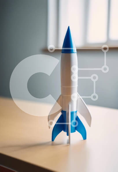 Intra Συλλεκτικό Ξύλινο Παζλ Plywood  4mm - Μπλε και άσπρο παιχνίδι ρόκας σε ξύλινο τραπέζι με παράθυρα Σε Ξύλινο Κουτί - Διαστάσεις: 10x10 cm – 25 κομμάτια