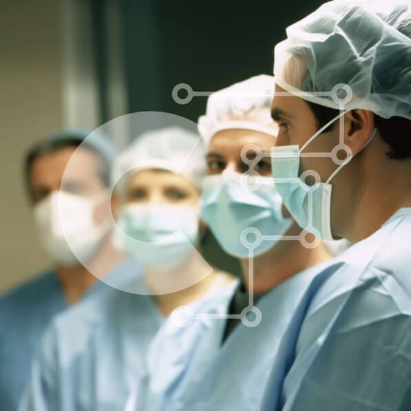 Intra Συλλεκτικό Ξύλινο Παζλ Plywood  4mm - Ιατρική ομάδα που εκτελεί χειρουργική επέμβαση σε ασθενή στο χειρουργείο Σε Ξύλινο Κουτί - Διαστάσεις Puzzle: 10x10 cm – 25 κομμάτια