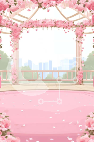 Intra Συλλεκτικό Ξύλινο Παζλ Plywood  4mm - Ρομαντικό ροζ κιόσκι με floral διακοσμήσεις Σε Ξύλινο Κουτί - Διαστάσεις Puzzle: 10x10 cm – 25 κομμάτια