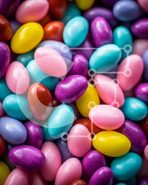 Σετ των 2 Intra Συλλεκτικό Ξύλινο Παζλ Plywood  4mm - Πολύχρωμα ζαχαρωτά σε διάφορα σχήματα και χρώματα Σε Ξύλινο Κουτί - Διαστάσεις: 10x10 cm – 25 κομμάτια