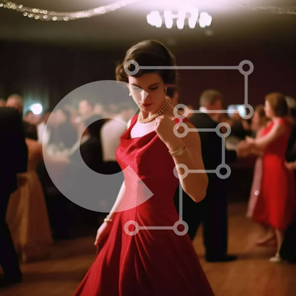 Intra Συλλεκτικό Ξύλινο Παζλ Plywood  4mm - Κομψό ζευγάρι που χορεύει με επίσημη ενδυμασία Σε Ξύλινο Κουτί - Διαστάσεις Puzzle: 10x10 cm – 25 κομμάτια