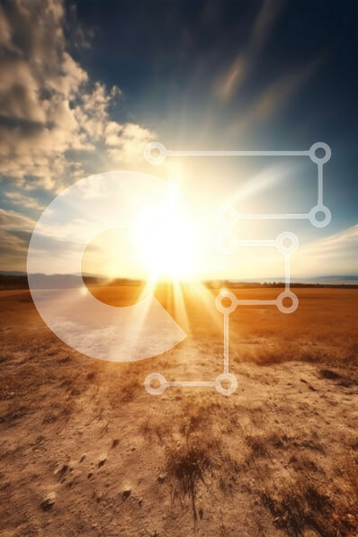 Σετ των 2 Intra Συλλεκτικό Ξύλινο Παζλ Plywood  4mm - Εκπληκτικό ηλιοβασίλεμα πάνω από ένα ξηρό τοπίο με ένα μοναχικό δέντρο στο προσκήνιο Σε Ξύλινο Κουτί - Διαστάσεις: 10x10 cm – 25 κομμάτια