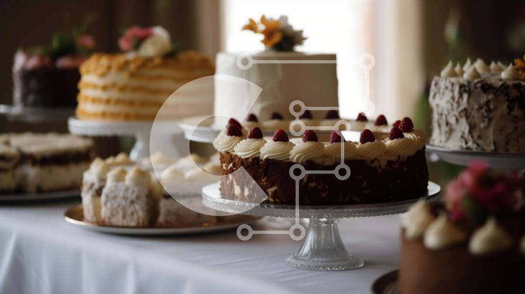 Σετ των 2 Intra Συλλεκτικό Ξύλινο Παζλ Plywood  4mm - Νόστιμα κέικ στο τραπέζι διακοσμημένα με παγωτό και πασπάλισμα Σε Ξύλινο Κουτί - Διαστάσεις: 10x10 cm – 25 κομμάτια