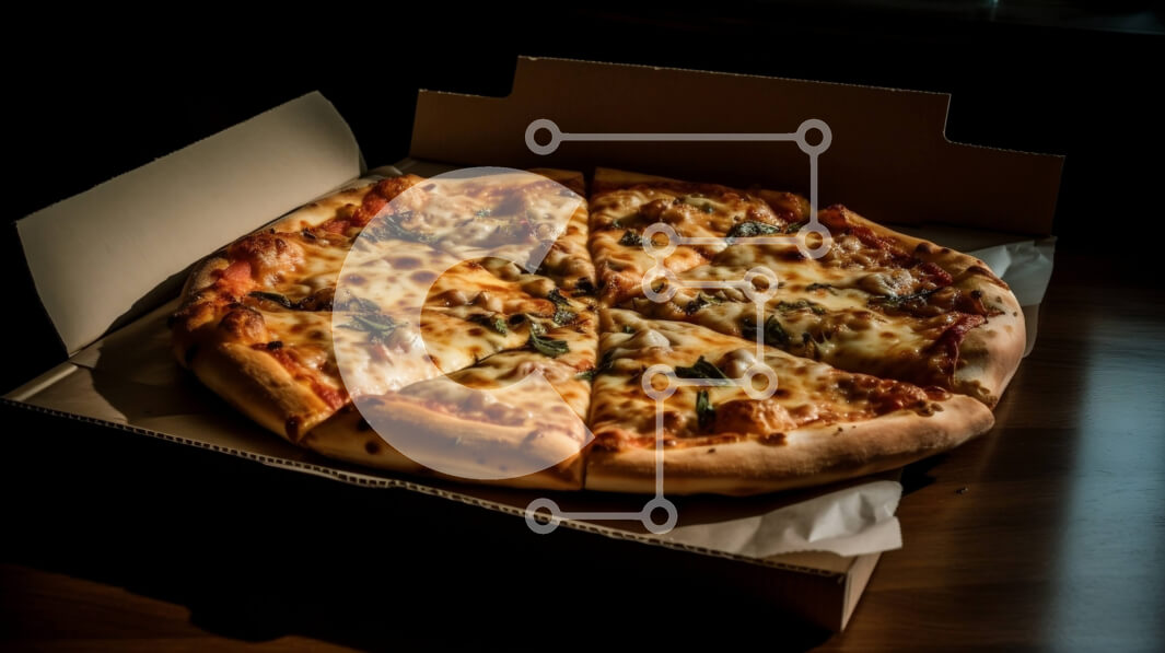 Σετ των 2 Intra Συλλεκτικό Ξύλινο Παζλ Plywood  4mm - Λαχταριστή πίτσα με μοτσαρέλα, σάλτσα ντομάτας, μανιτάρια και σπανάκι Σε Ξύλινο Κουτί - Διαστάσεις: 10x10 cm – 25 κομμάτια