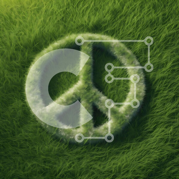 Intra Συλλεκτικό Ξύλινο Παζλ Plywood  4mm - Πινακίδα ειρήνης γρασίδι που συμβολίζει την αρμονία και την ομορφιά της φύσης Σε Ξύλινο Κουτί - Διαστάσεις Puzzle: 10x10 cm – 25 κομμάτια