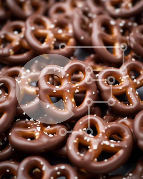 Σετ των 2 Intra Συλλεκτικό Ξύλινο Παζλ Plywood  4mm - Κουλουράκια σε σχήμα καρδιάς με σοκολάτα Σε Ξύλινο Κουτί - Διαστάσεις: 10x10 cm – 25 κομμάτια