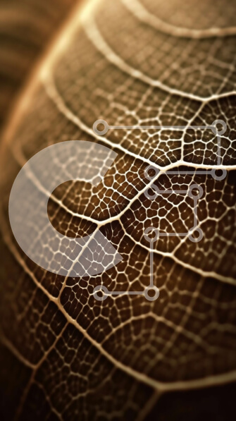 Σετ των 2 Intra Συλλεκτικό Ξύλινο Παζλ Plywood  4mm - Περίπλοκο σχέδιο φύλλων - εικόνα από κοντά ενός χρυσοκαφέ φύλλου Σε Ξύλινο Κουτί - Διαστάσεις: 10x10 cm – 25 κομμάτια