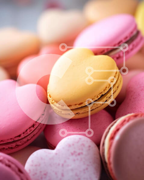 Σετ των 2 Intra Συλλεκτικό Ξύλινο Παζλ Plywood  4mm - Αμυγδαλωτά σε σχήμα καρδιάς σε ροζ, κίτρινο και λευκό Σε Ξύλινο Κουτί - Διαστάσεις: 10x10 cm – 25 κομμάτια