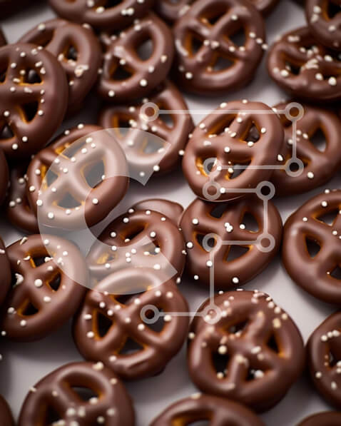 Σετ των 2 Intra Συλλεκτικό Ξύλινο Παζλ Plywood  4mm - Λαχταριστά σοκολατένια κουλούρια σε σχήμα καρδιάς ανάποδα Σε Ξύλινο Κουτί - Διαστάσεις: 10x10 cm – 25 κομμάτια