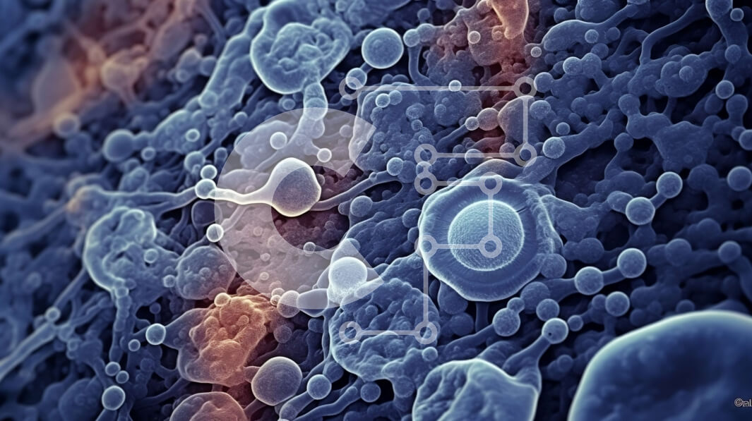 Intra Συλλεκτικό Ξύλινο Παζλ Plywood  4mm - Περίπλοκη εικόνα των βιολογικών κυττάρων και των συνδέσεών τους Σε Ξύλινο Κουτί - Διαστάσεις Puzzle: 10x10 cm – 25 κομμάτια