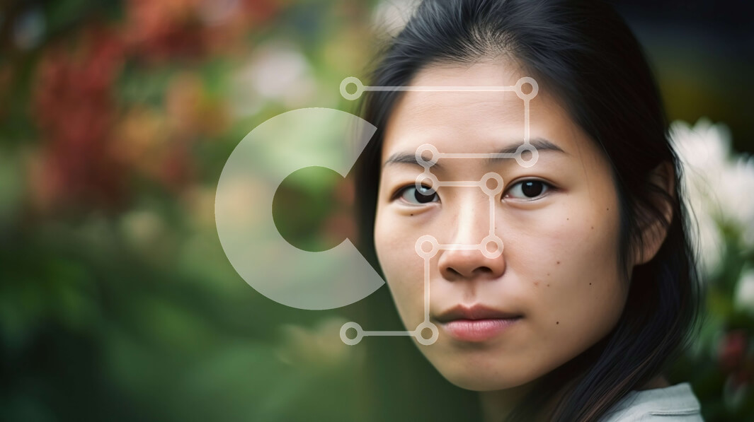 Intra Συλλεκτικό Ξύλινο Παζλ Plywood  4mm - Πορτρέτο μιας νεαρής Ασιάτισσας με μακριά μαύρα μαλλιά και καστανά μάτια Σε Ξύλινο Κουτί - Διαστάσεις Puzzle: 10x10 cm – 25 κομμάτια