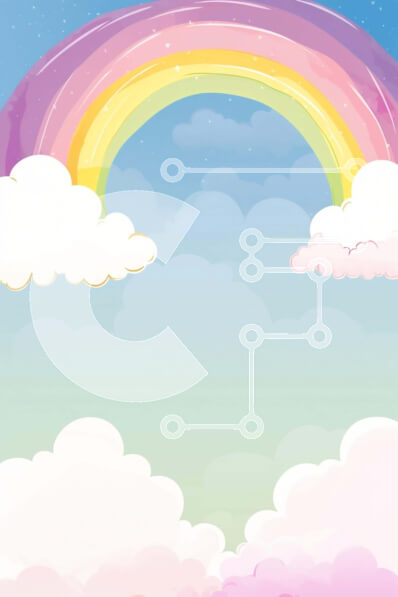 Σετ των 2 Intra Συλλεκτικό Ξύλινο Παζλ Plywood  4mm - Πολύχρωμο ουράνιο τόξο στον ουρανό με τα γύρω σύννεφα Σε Ξύλινο Κουτί - Διαστάσεις: 10x10 cm – 25 κομμάτια