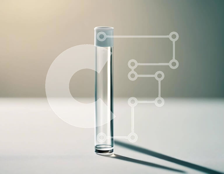 Intra Συλλεκτικό Ξύλινο Παζλ Plywood  4mm - Διαφανής κυλινδρικός σωλήνας σε λευκό τραπέζι Σε Ξύλινο Κουτί - Διαστάσεις: 10x10 cm – 25 κομμάτια