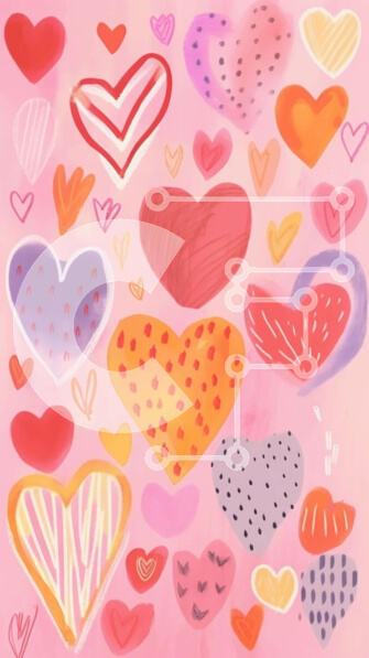 Intra Συλλεκτικό Ξύλινο Παζλ Plywood  4mm - Πολύχρωμο φόντο καρδιά για διακόσμηση ημέρα του Αγίου Βαλεντίνου Σε Ξύλινο Κουτί - Διαστάσεις Puzzle: 10x10 cm – 25 κομμάτια