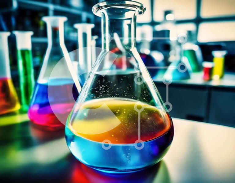 Intra Συλλεκτικό Ξύλινο Παζλ Plywood  4mm - Εργαστήριο Χημείας με ποτήρια και δοκιμαστικούς σωλήνες Σε Ξύλινο Κουτί - Διαστάσεις Puzzle: 10x10 cm – 25 κομμάτια