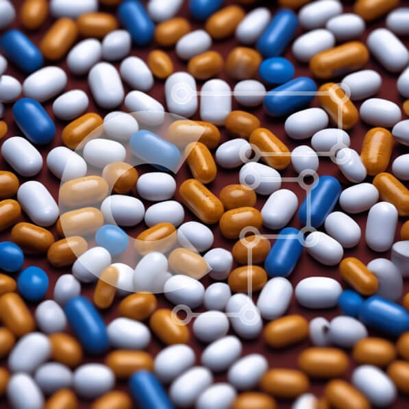 Intra Συλλεκτικό Ξύλινο Παζλ Plywood  4mm - Ομάδα πολύχρωμων χαπιών σε ένα τραπέζι Σε Ξύλινο Κουτί - Διαστάσεις Puzzle: 10x10 cm – 25 κομμάτια