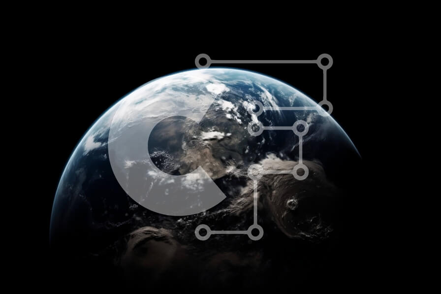 Intra Συλλεκτικό Ξύλινο Παζλ Plywood  4mm - Ασπρόμαυρη εικόνα της γης από το διάστημα Σε Ξύλινο Κουτί - Διαστάσεις Puzzle: 10x10 cm – 25 κομμάτια