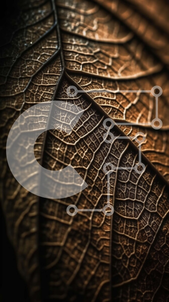 Σετ των 2 Intra Συλλεκτικό Ξύλινο Παζλ Plywood  4mm - Όμορφη κινηματογράφηση σε πρώτο πλάνο ενός καφέ φύλλου με περίπλοκες φλέβες και υφή Σε Ξύλινο Κουτί - Διαστάσεις: 10x10 cm – 25 κομμάτια