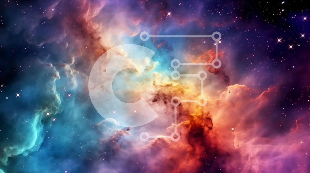 Intra Συλλεκτικό Ξύλινο Παζλ Plywood  4mm - Ζωντανή και όμορφη εικόνα ενός νεφελώματος στο διάστημα Σε Ξύλινο Κουτί - Διαστάσεις: 10x10 cm – 25 κομμάτια