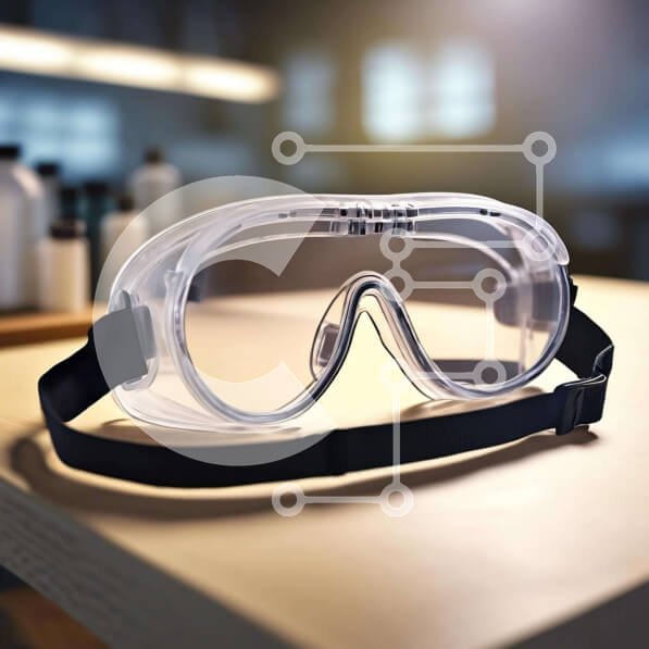 Intra Συλλεκτικό Ξύλινο Παζλ Plywood  4mm - Γυαλιά ασφαλείας σε ξύλινο τραπέζι Σε Ξύλινο Κουτί - Διαστάσεις: 10x10 cm – 25 κομμάτια