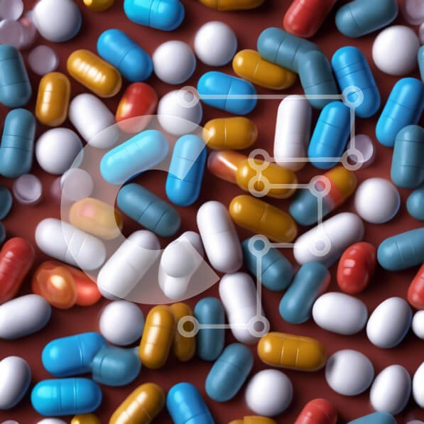 Intra Συλλεκτικό Ξύλινο Παζλ Plywood  4mm - Πολύχρωμα χάπια και κάψουλες στο τραπέζι Σε Ξύλινο Κουτί - Διαστάσεις Puzzle: 10x10 cm – 25 κομμάτια