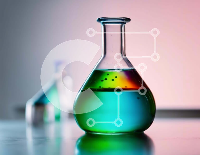 Intra Συλλεκτικό Ξύλινο Παζλ Plywood  4mm - Πολύχρωμο υγρό σε ποτήρι για επιστημονική έρευνα Σε Ξύλινο Κουτί - Διαστάσεις Puzzle: 10x10 cm – 25 κομμάτια