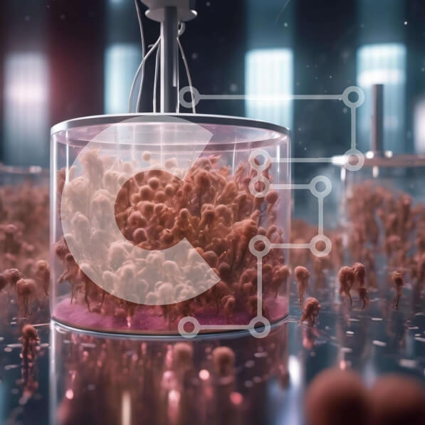 Intra Συλλεκτικό Ξύλινο Παζλ Plywood  4mm - Εργαστηριακό πείραμα με ροζ-καφέ κύτταρα σε γυάλινο δοχείο Σε Ξύλινο Κουτί - Διαστάσεις Puzzle: 10x10 cm – 25 κομμάτια