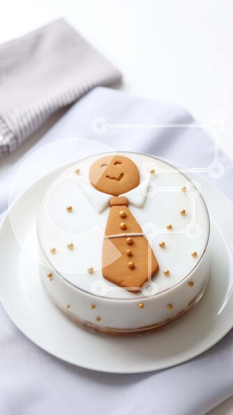 Intra Συλλεκτικό Ξύλινο Παζλ Plywood  4mm - Κέικ με περίπλοκη διακόσμηση με μελόψωμο Σε Ξύλινο Κουτί - Διαστάσεις: 10x10 cm – 25 κομμάτια