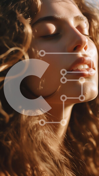 Intra Συλλεκτικό Ξύλινο Παζλ Plywood  4mm - Όμορφη εικόνα της χαλαρής γυναίκας που κοιτάζει στην απόσταση Σε Ξύλινο Κουτί - Διαστάσεις Puzzle: 10x10 cm – 25 κομμάτια