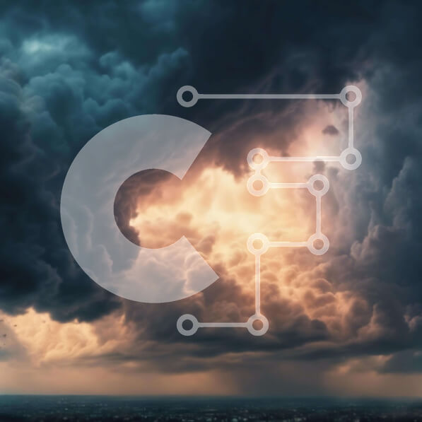 Intra Συλλεκτικό Ξύλινο Παζλ Plywood  4mm - Συννεφιασμένος ουρανός με σκοτεινά σύννεφα καταιγίδας και άτομο που κοιτάζει ψηλά Σε Ξύλινο Κουτί - Διαστάσεις Puzzle: 10x10 cm – 25 κομμάτια