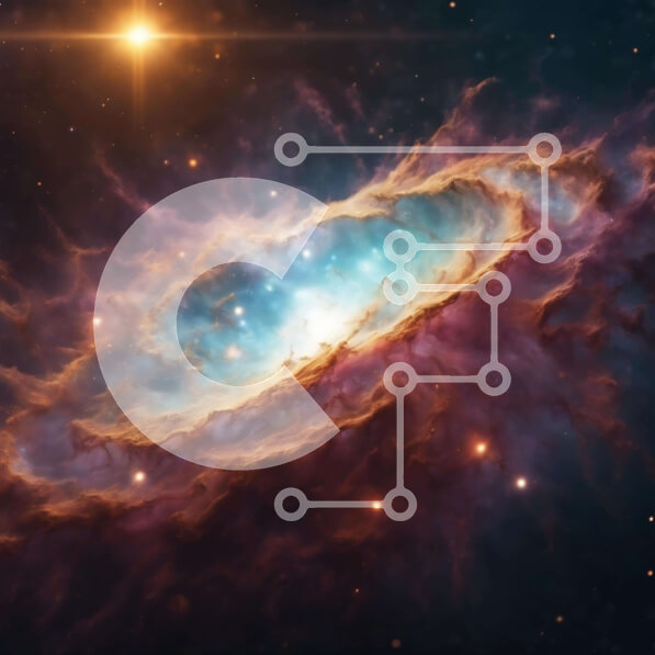 Intra Συλλεκτικό Ξύλινο Παζλ Plywood  4mm - Σπειροειδές νεφέλωμα με αστέρια στον γαλαξία του Γαλαξία Σε Ξύλινο Κουτί - Διαστάσεις Puzzle: 10x10 cm – 25 κομμάτια