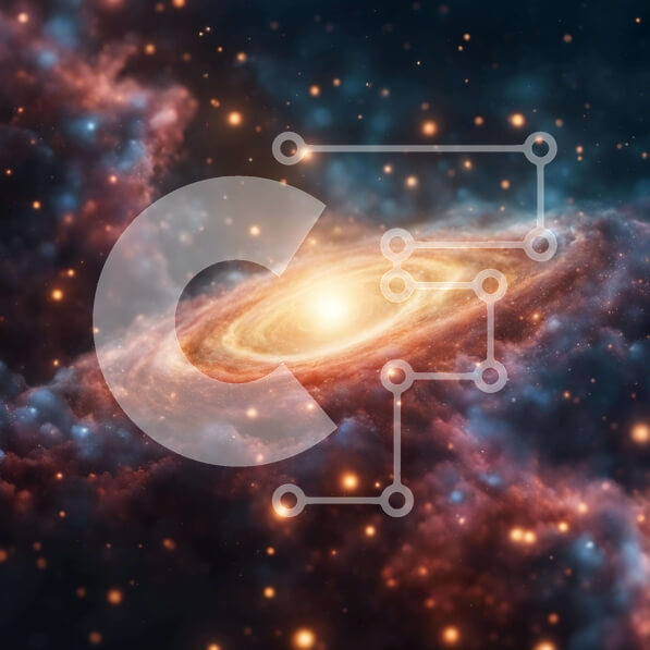 Intra Συλλεκτικό Ξύλινο Παζλ Plywood  4mm - Σπειροειδής Γαλαξίας στο Διάστημα με αστέρια και Γαλαξία Σε Ξύλινο Κουτί - Διαστάσεις Puzzle: 10x10 cm – 25 κομμάτια